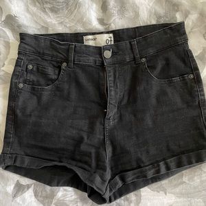 garage black jean shorts (high waisted)